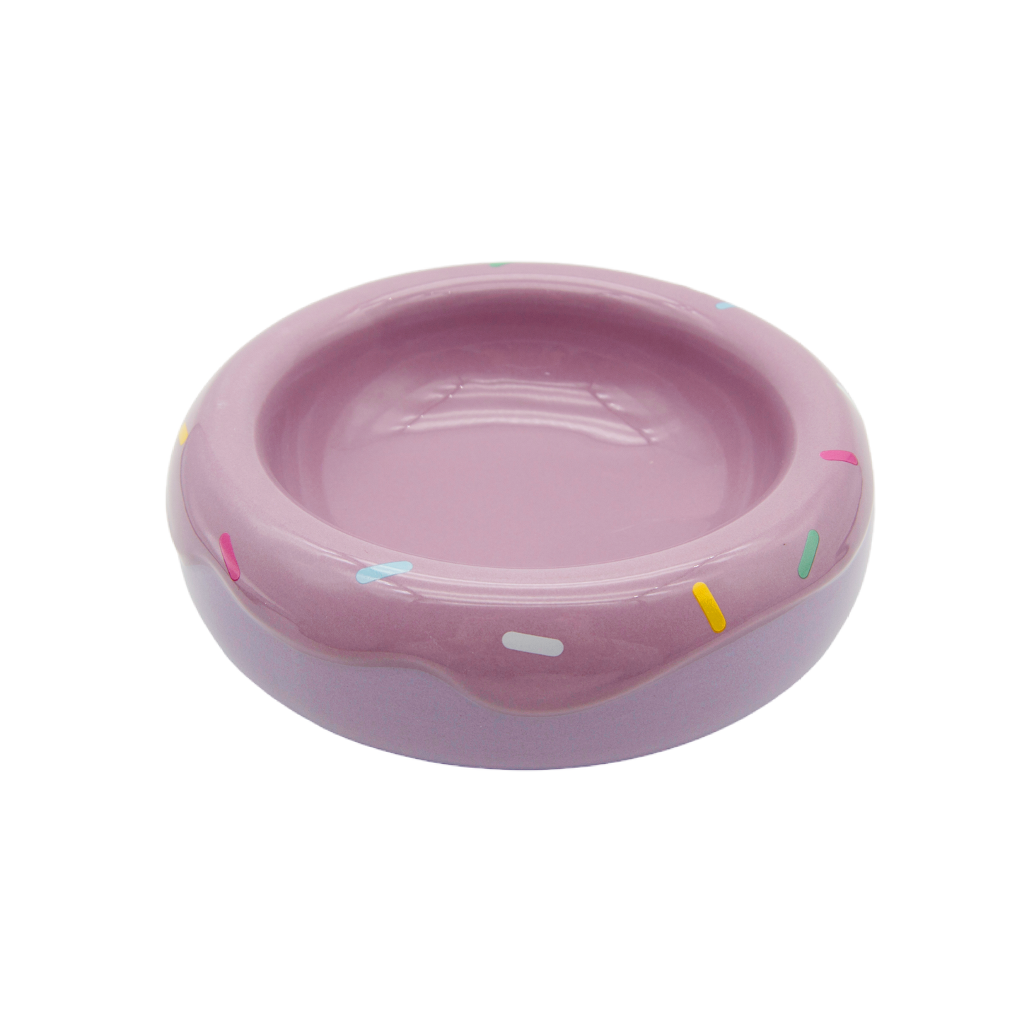 Donut Duo Ceramic Dog Bowl Set(Purple)