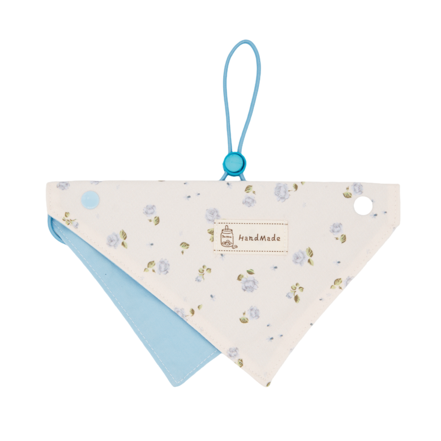 Macaron Dog Bandana(Blue Floral)