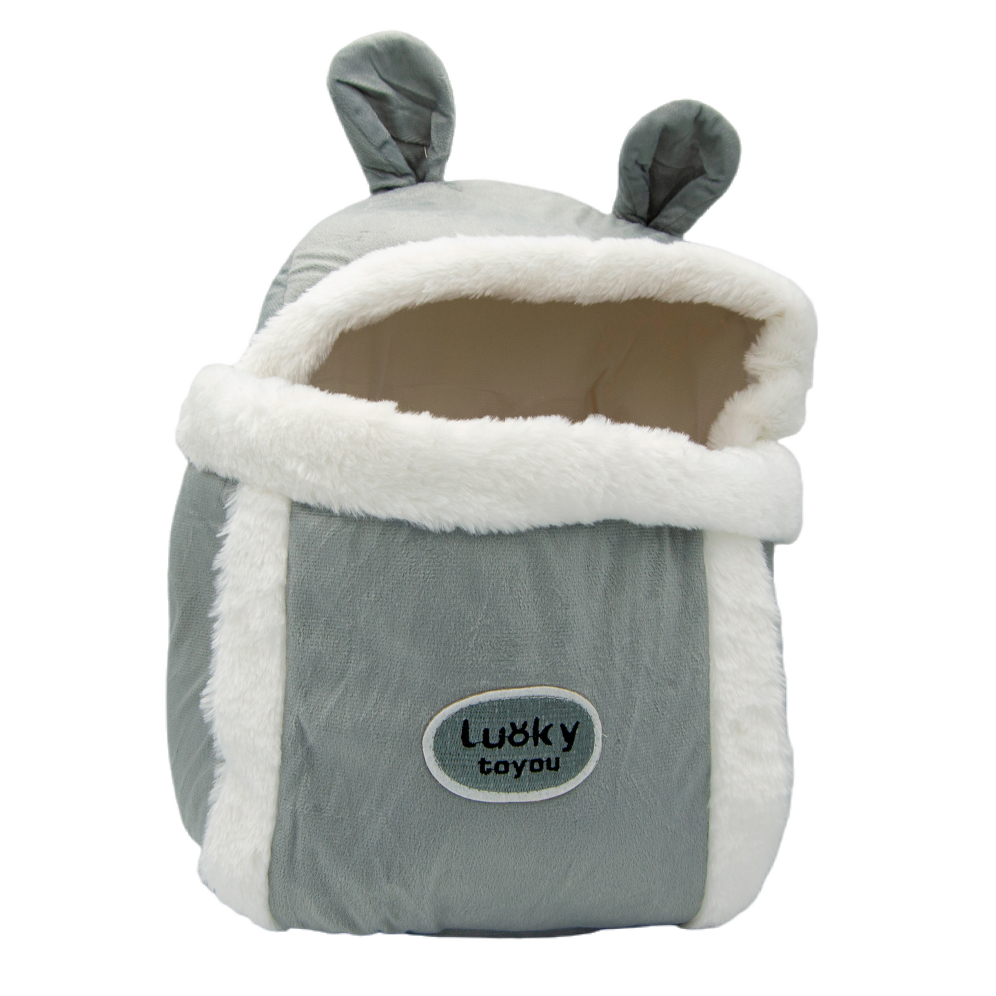 Travel Pet Carrier Bag; Breathable sling for small dogs and cats (5-10lbs)(Fluffy Bunny Gray)