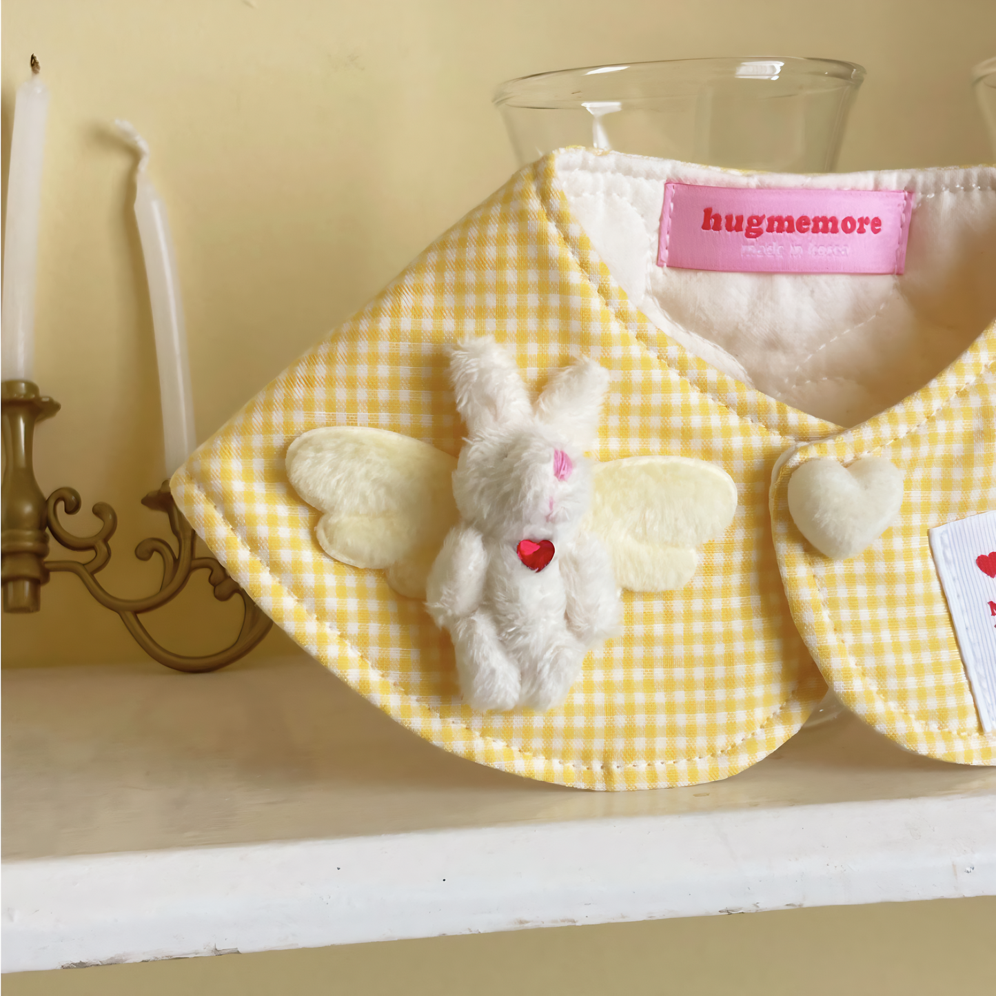 Plaid Dog Bandana(Lemon Yellow)