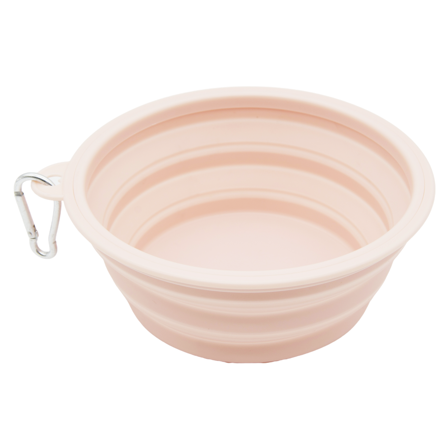 Collapsible Dog Bowls, Portable Travel Dog Bowl with Carabiner((Macaron Pink)