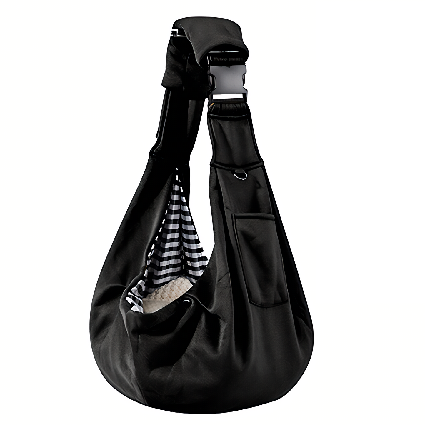 Travel Pet Sling Bag for Small Dogs (Black)
