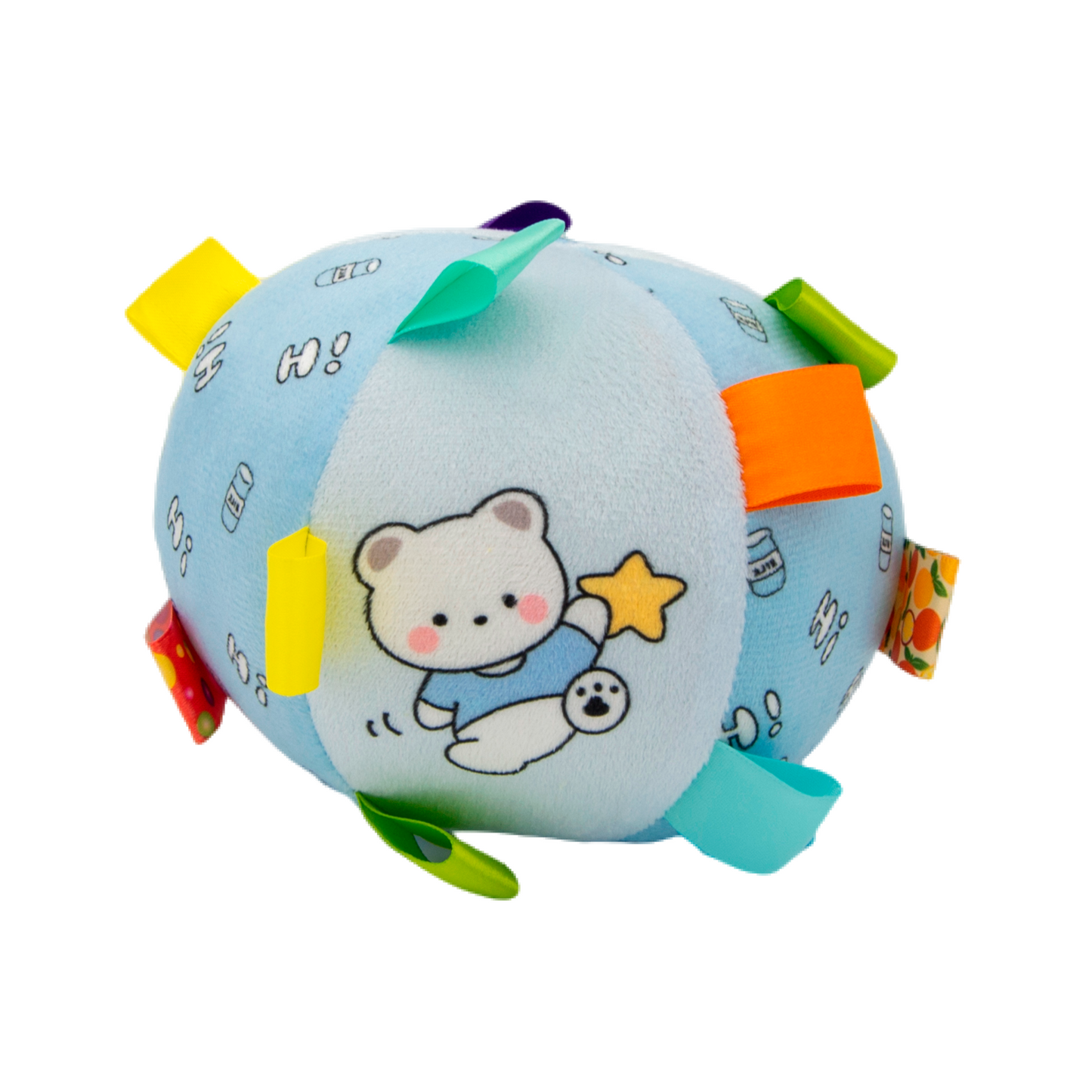 Blue Starry Bear Grab Tabs Ball Toy for Dogs