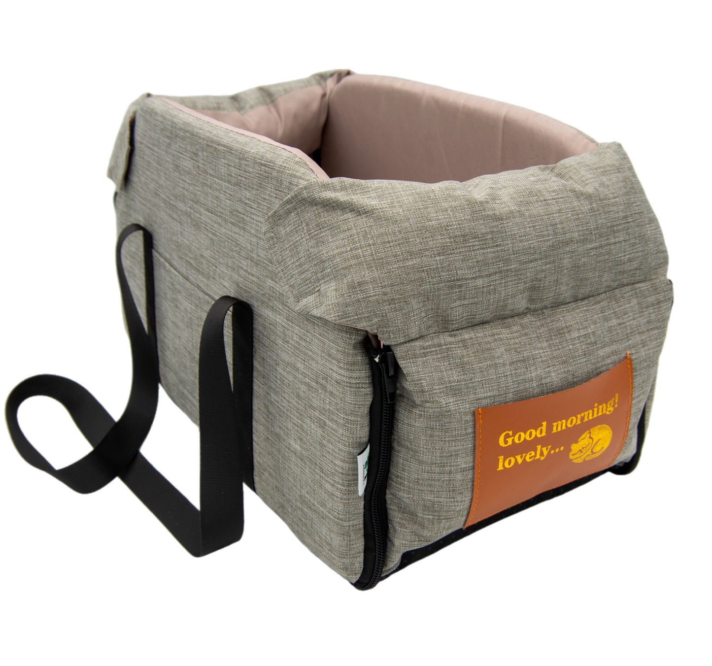 Small Dog Car Booster Seat with Thick Cushion(Gray)