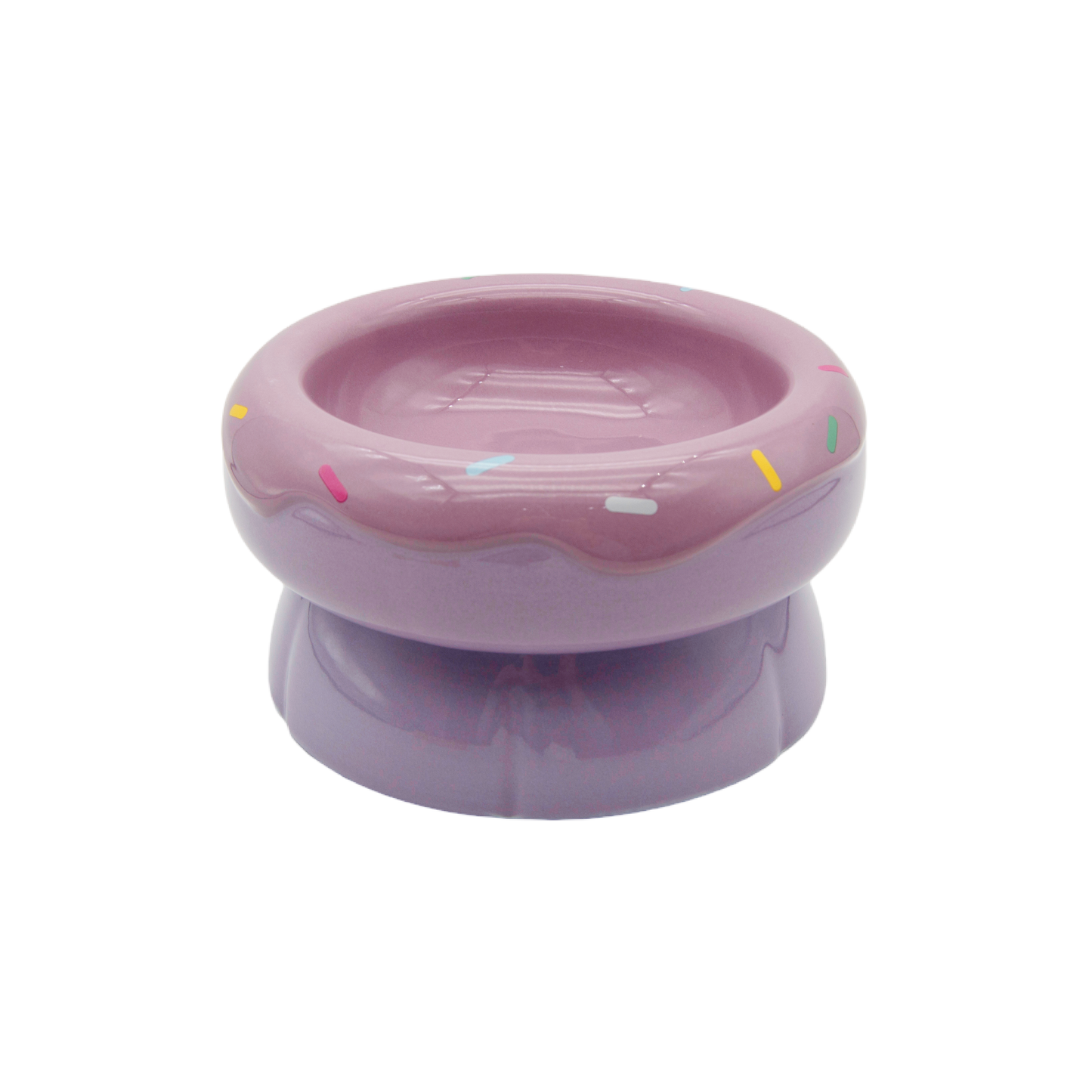 Donut Duo Ceramic Dog Bowl Set(Purple)