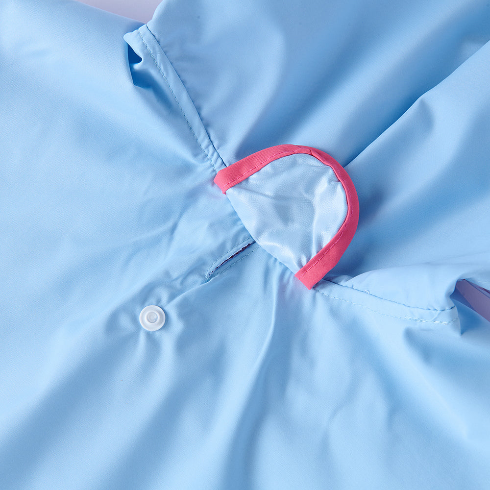 Waterproof Dog Raincoat for Medium & Large Dogs(Pink-Blue)