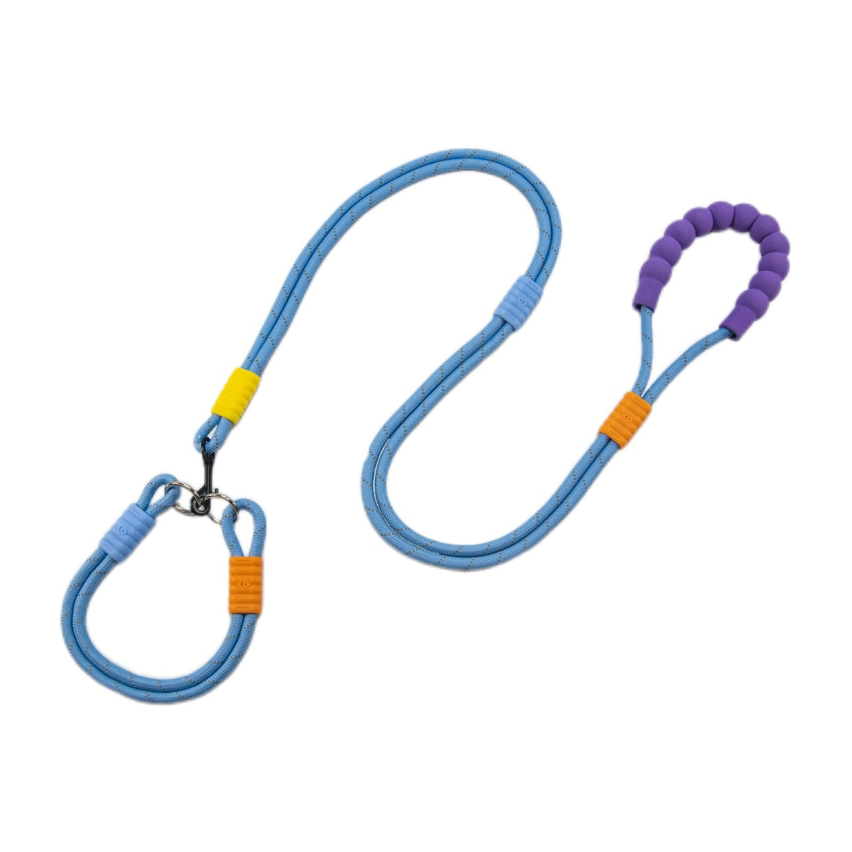 Heavy Duty Dog Collar & Leash Set with Comfort Padded Handle (Lake Blue)