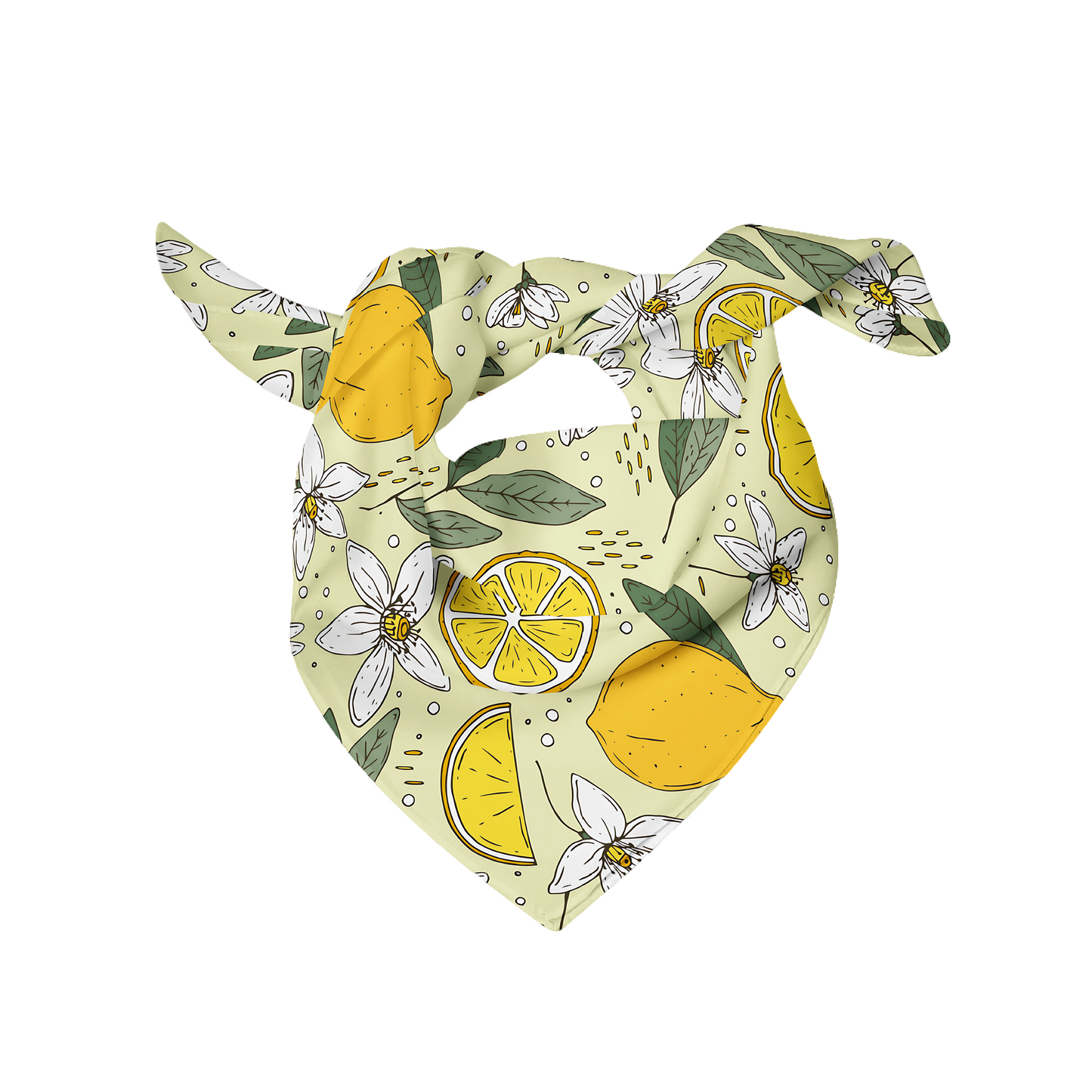 Fresh Fruit Dog Bandana(Lemon Flower)