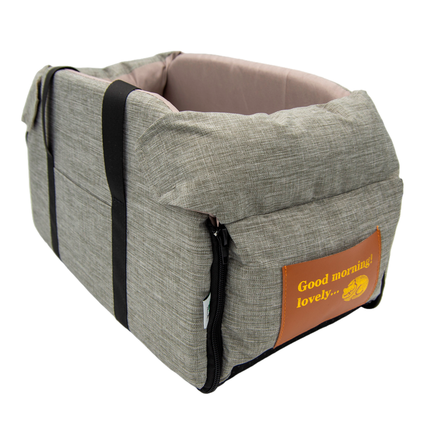 Small Dog Car Booster Seat with Thick Cushion(Gray)