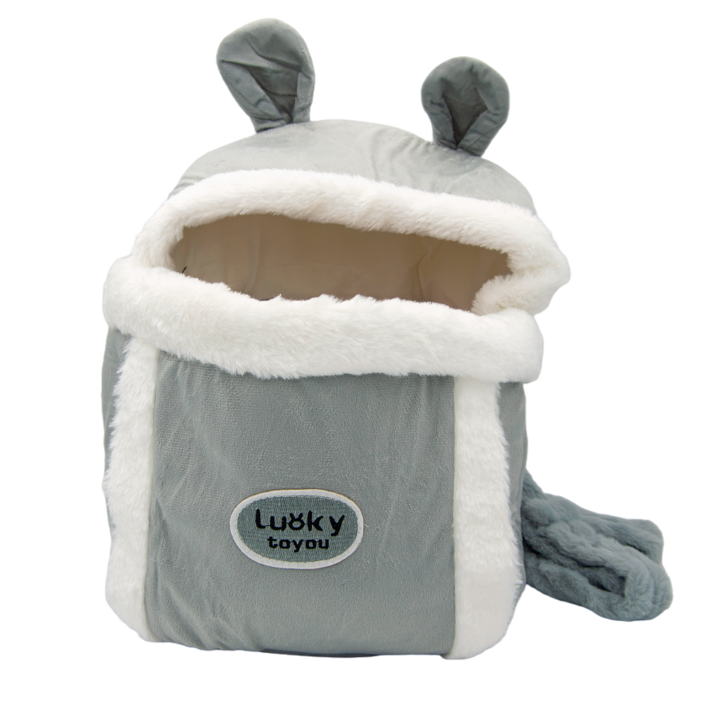 Travel Pet Carrier Bag; Breathable sling for small dogs and cats (5-10lbs)(Fluffy Bunny Gray)