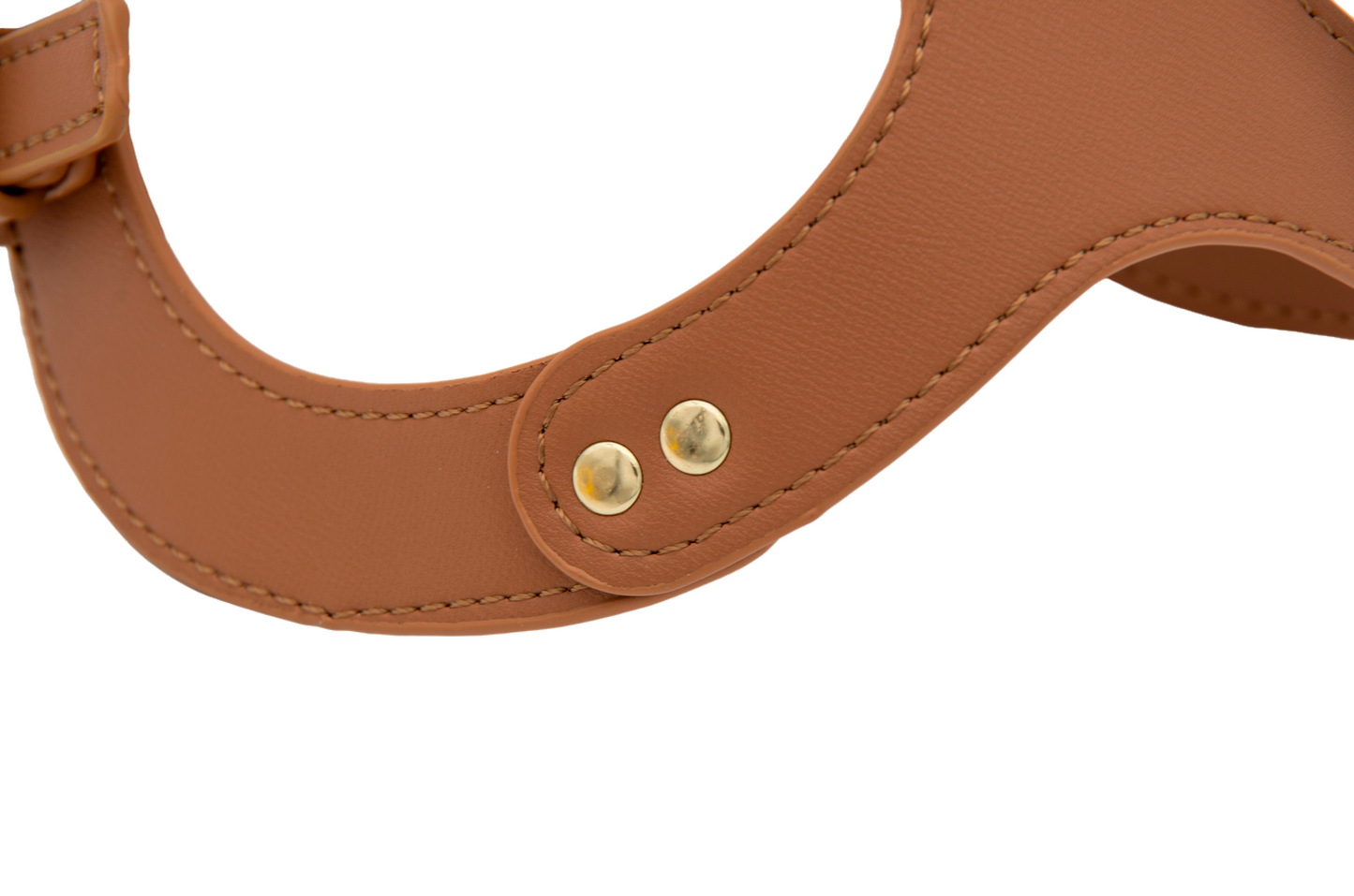 Small Dog PU Leather Harness & Leash Set (Fits Chest 26-50cm)(Little Teddy Brown)