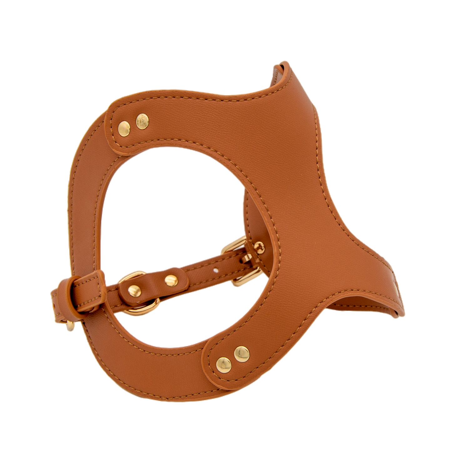 Small Dog PU Leather Harness & Leash Set (Fits Chest 26-50cm)(Little Teddy Brown)
