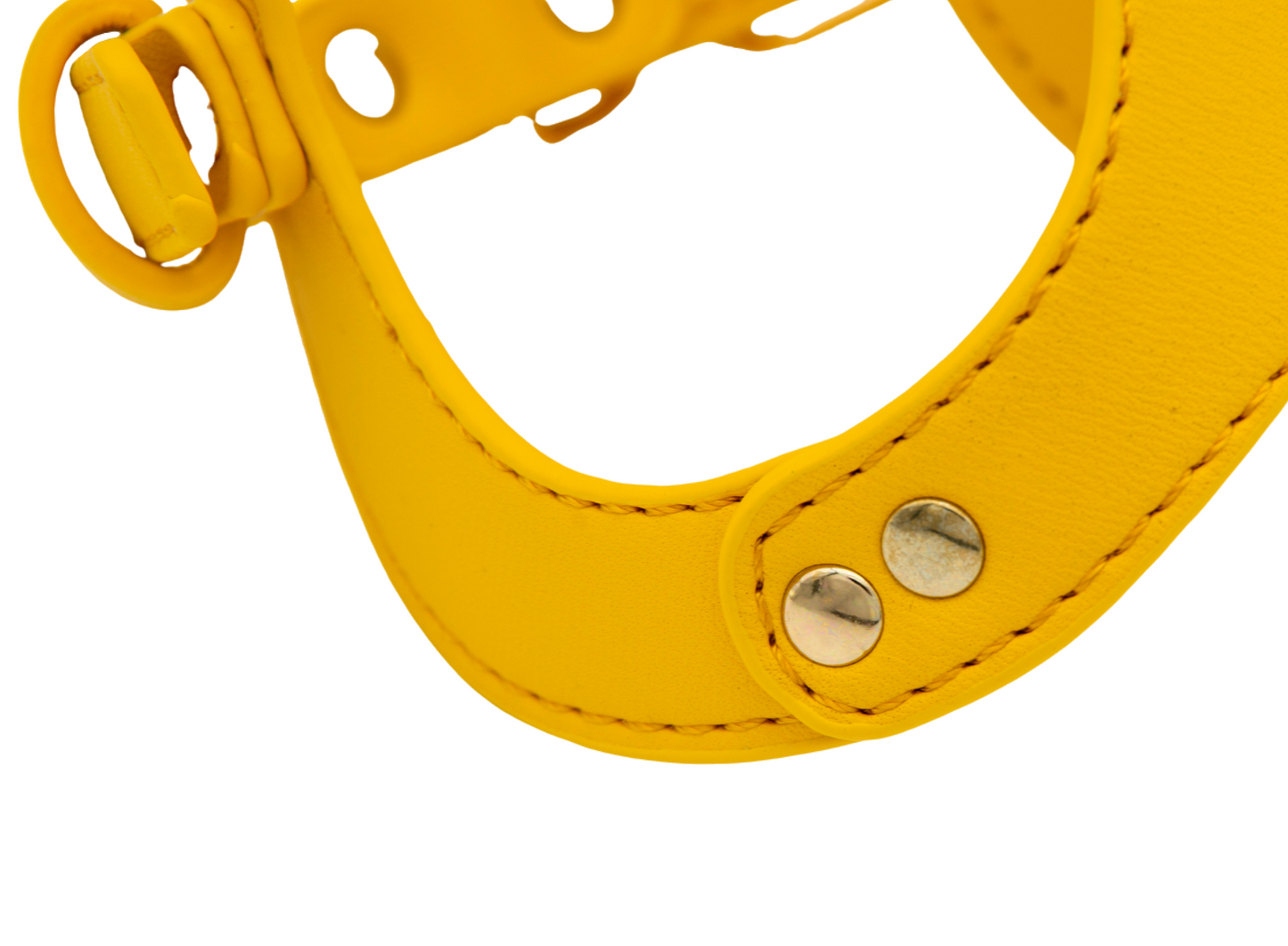 Small Dog PU Leather Harness & Leash Set (Fits Chest 26-50cm)(Sunshine Day Yellow)