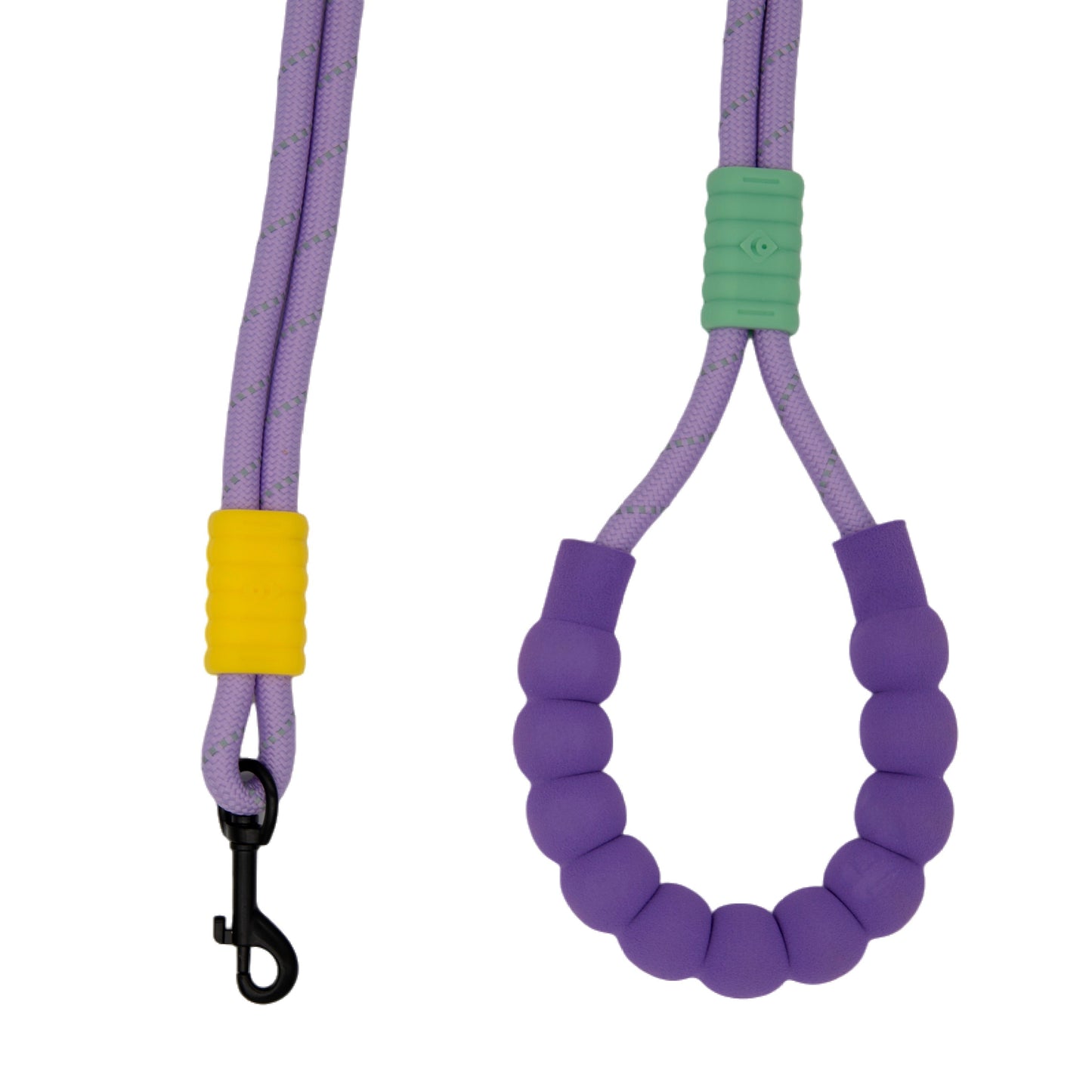 Heavy Duty Dog Collar & Leash Set with Comfort Padded Handle (Serene Purple)