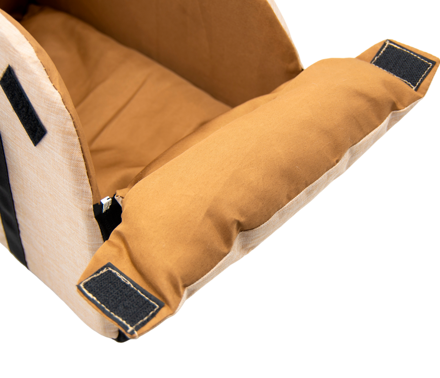 Small Dog Car Booster Seat with Thick Cushion(Khaki)