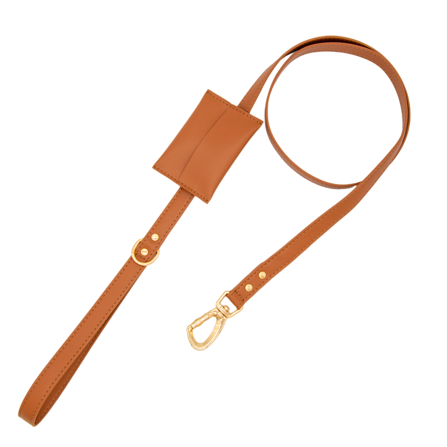 Small Dog PU Leather Harness & Leash Set (Fits Chest 26-50cm)(Little Teddy Brown)