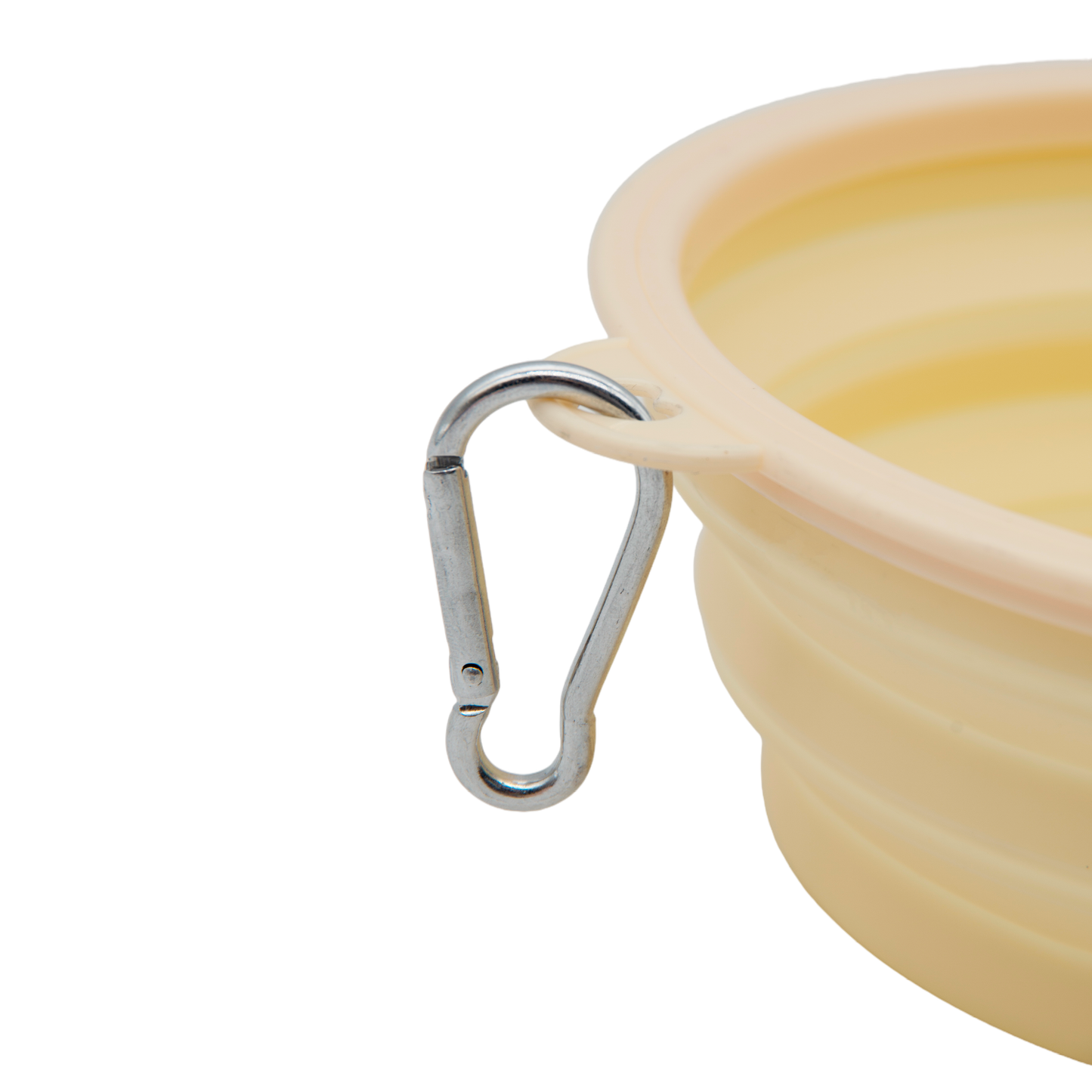 Collapsible Dog Bowls, Portable Travel Dog Bowl with Carabiner(Macaron Yellow)