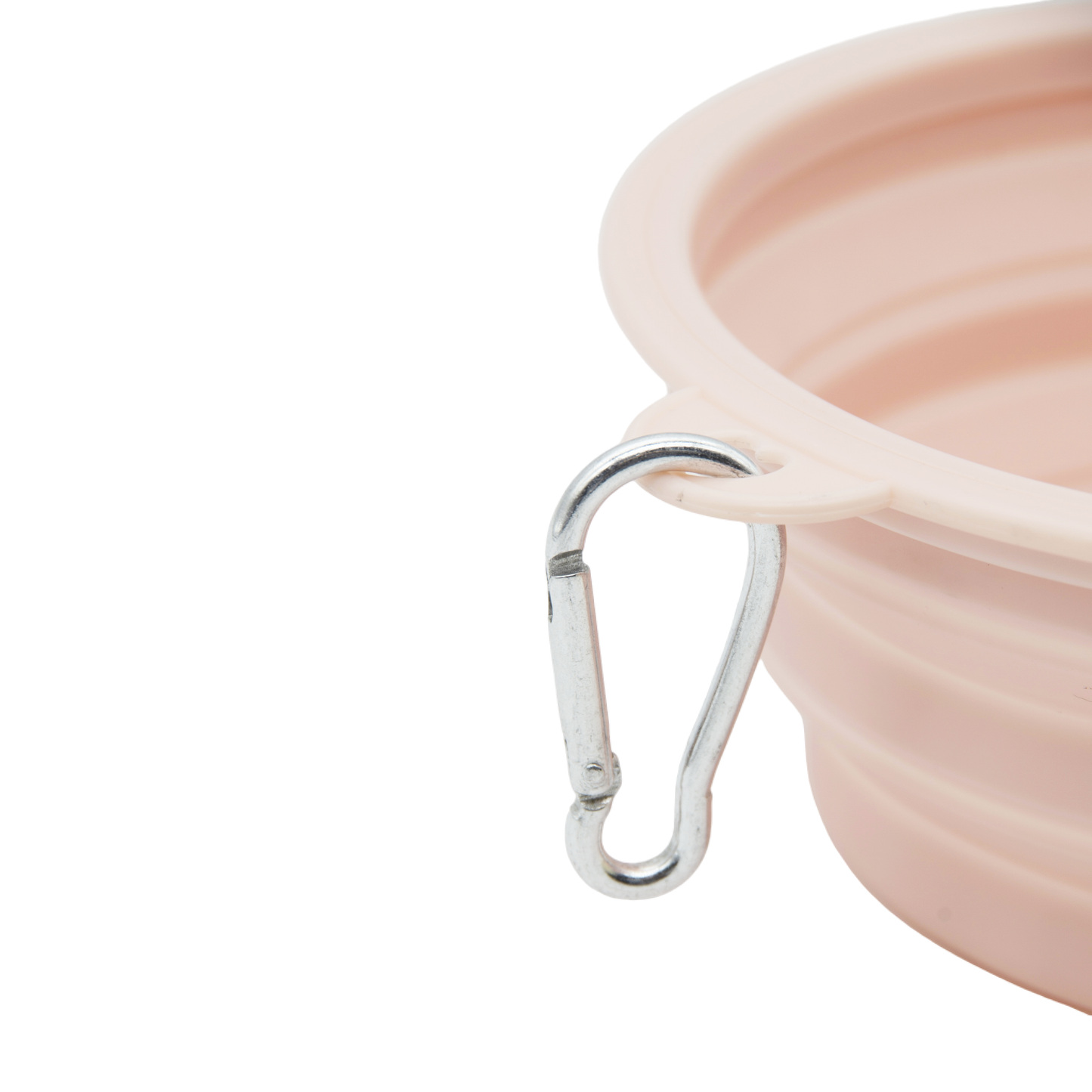 Collapsible Dog Bowls, Portable Travel Dog Bowl with Carabiner((Macaron Pink)