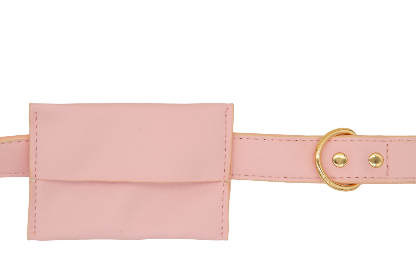 Medium Dog PU Leather Harness & Leash Set (Fits Chest 37-62cm)(Strawberry Milk Pink)