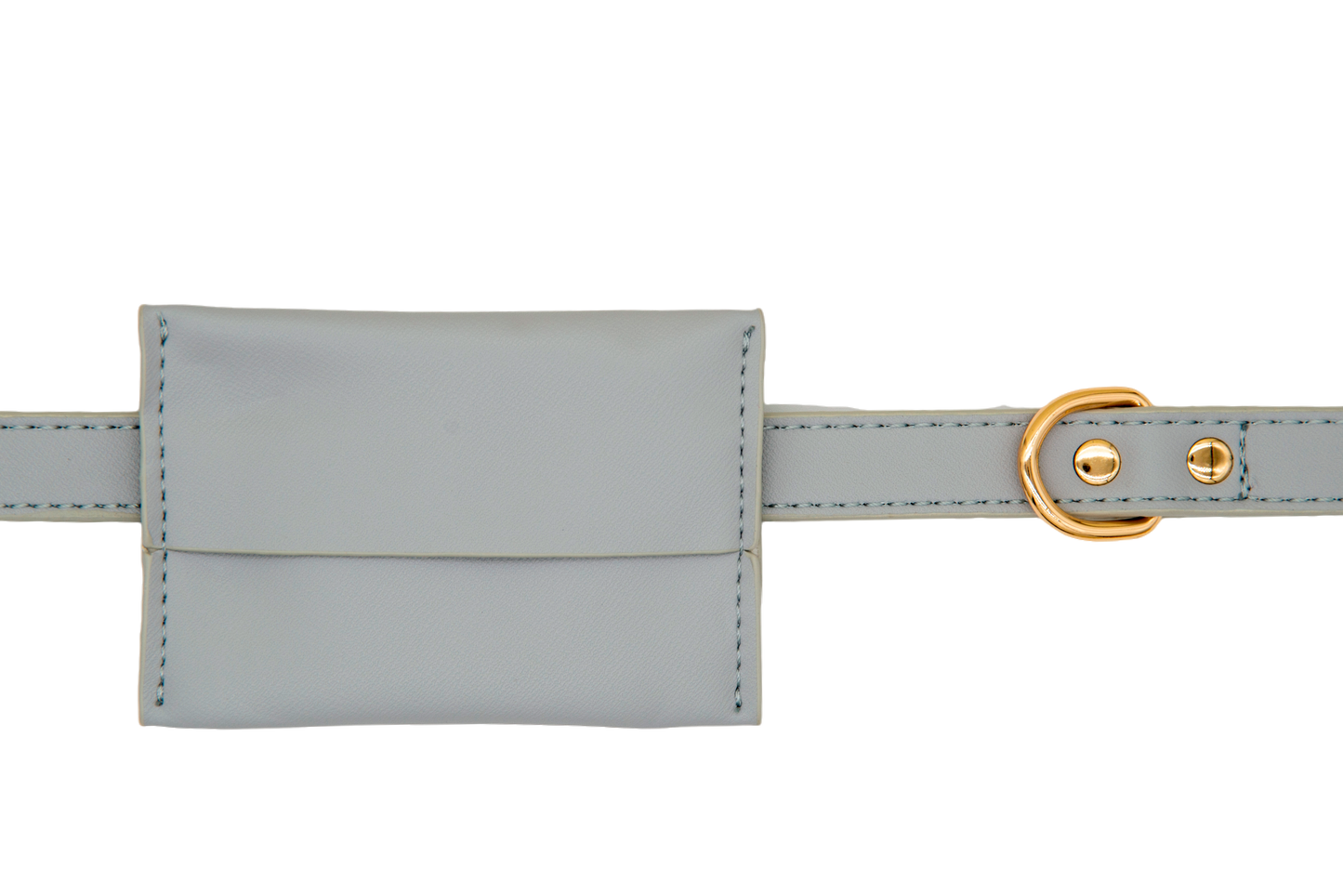 Medium Dog PU Leather Harness & Leash Set (Fits Chest 37-62cm)(Moonlight Gray)