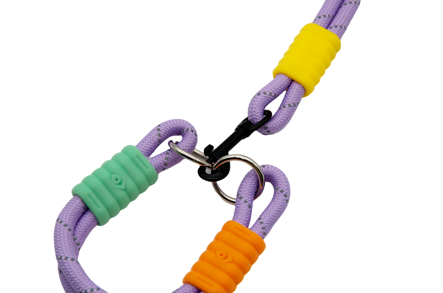 Heavy Duty Dog Collar & Leash Set with Comfort Padded Handle (Serene Purple)