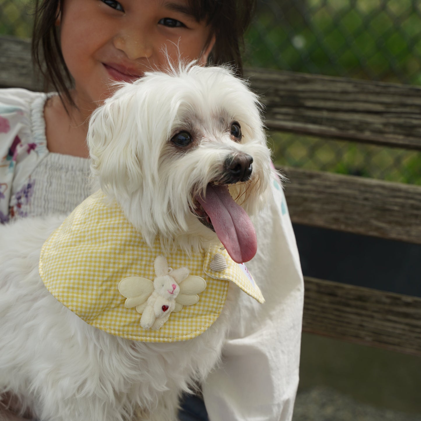 Plaid Dog Bandana(Lemon Yellow)