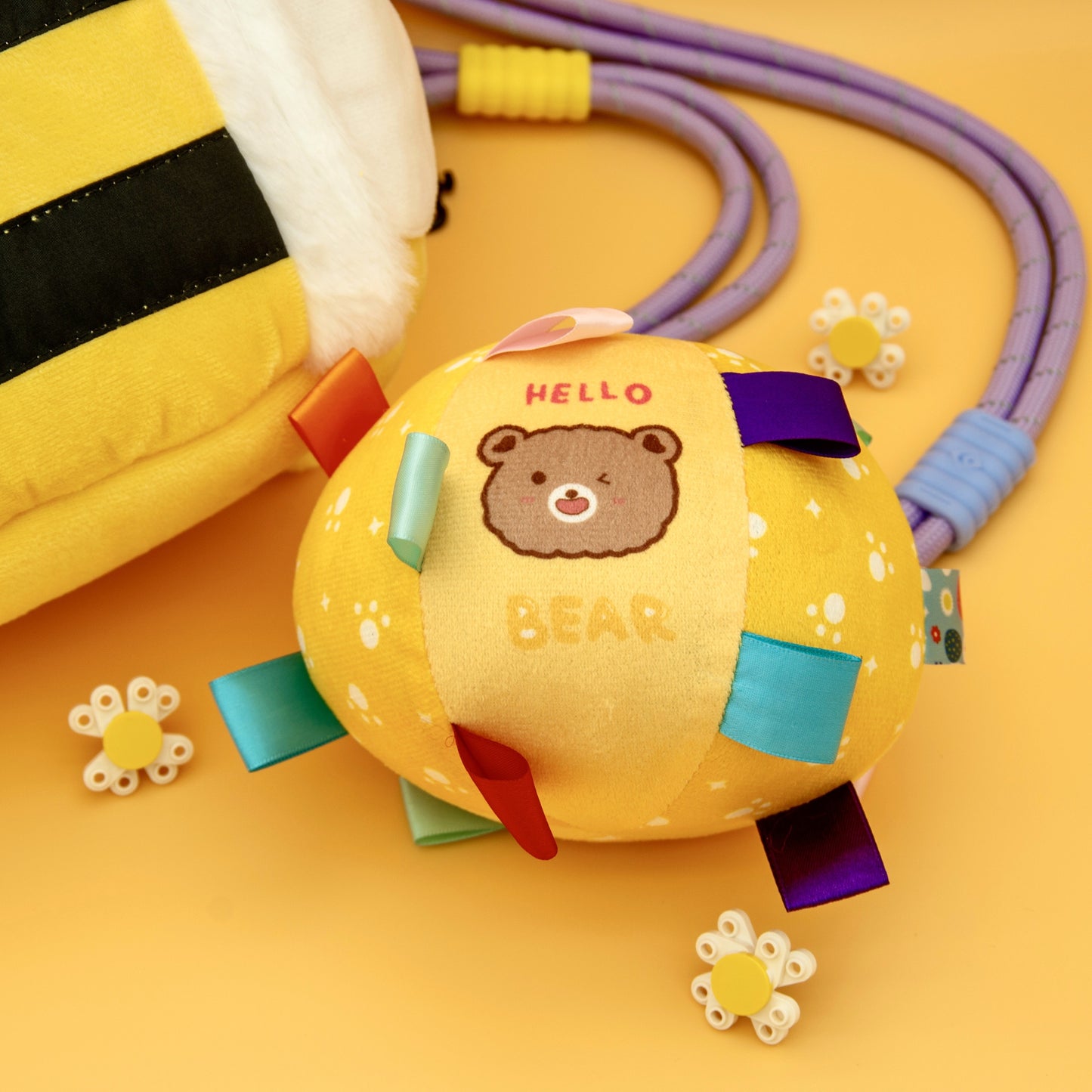 Hello Bear Grab Tabs Ball Toy for Dogs