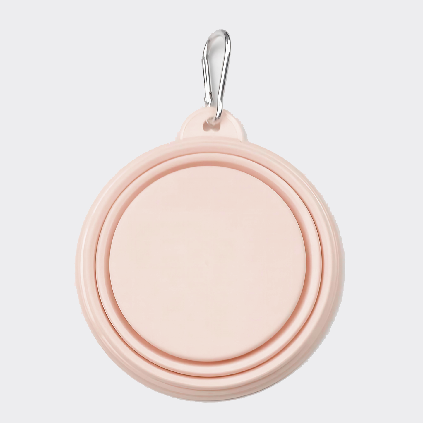 Collapsible Dog Bowls, Portable Travel Dog Bowl with Carabiner((Macaron Pink)