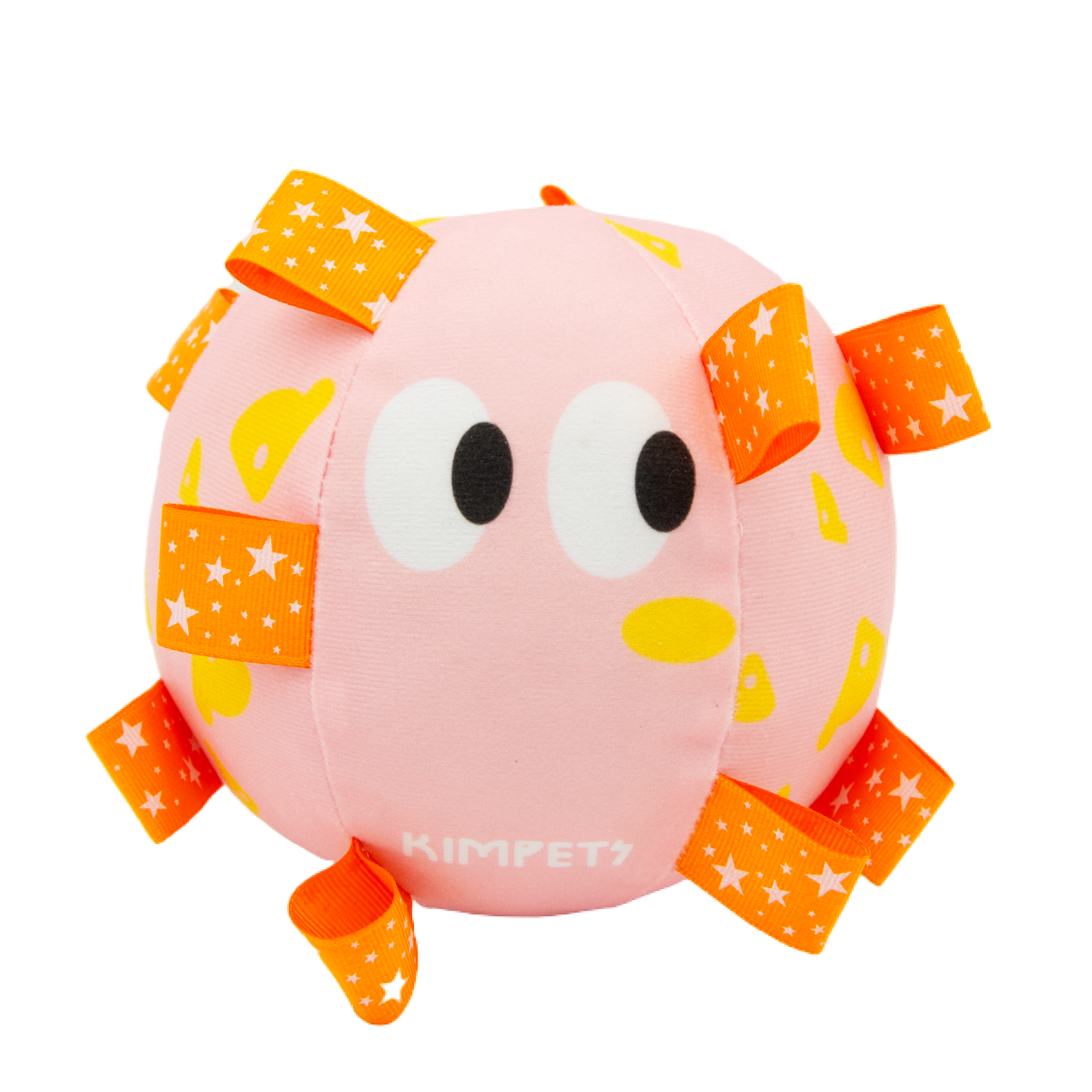 Big Eyed Grab Tabs Pup Ball Toy(Pink Mochi)