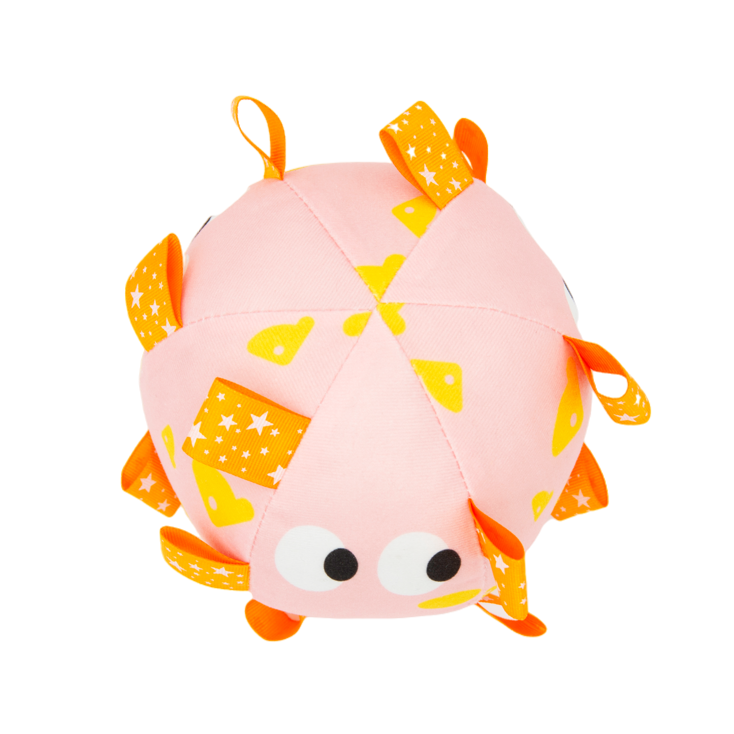 Big Eyed Grab Tabs Pup Ball Toy(Pink Mochi)