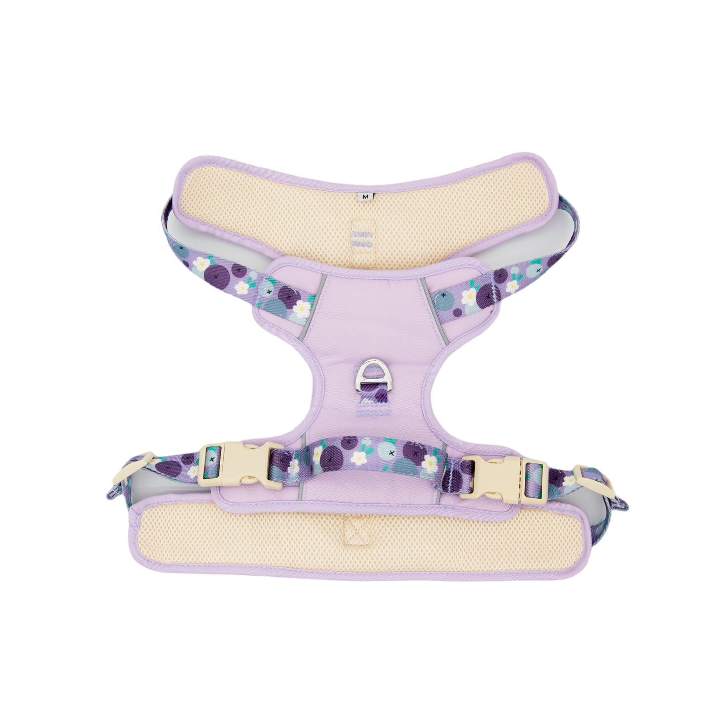 Dog Summer Fruit Breathable Harness & Leash Set(BlueBerry Purple)