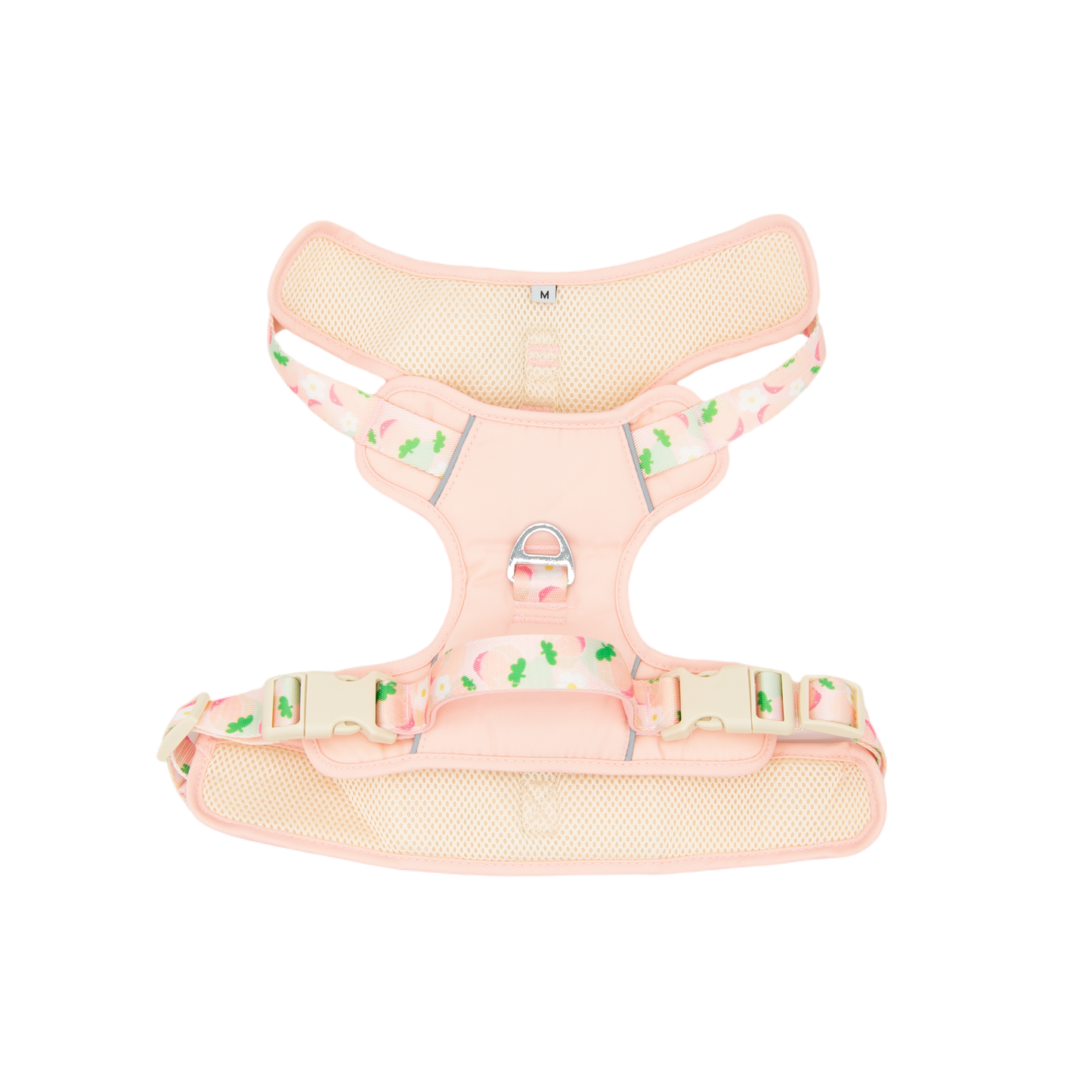 Dog Summer Fruit Breathable Harness & Leash Set(Peach Pink)