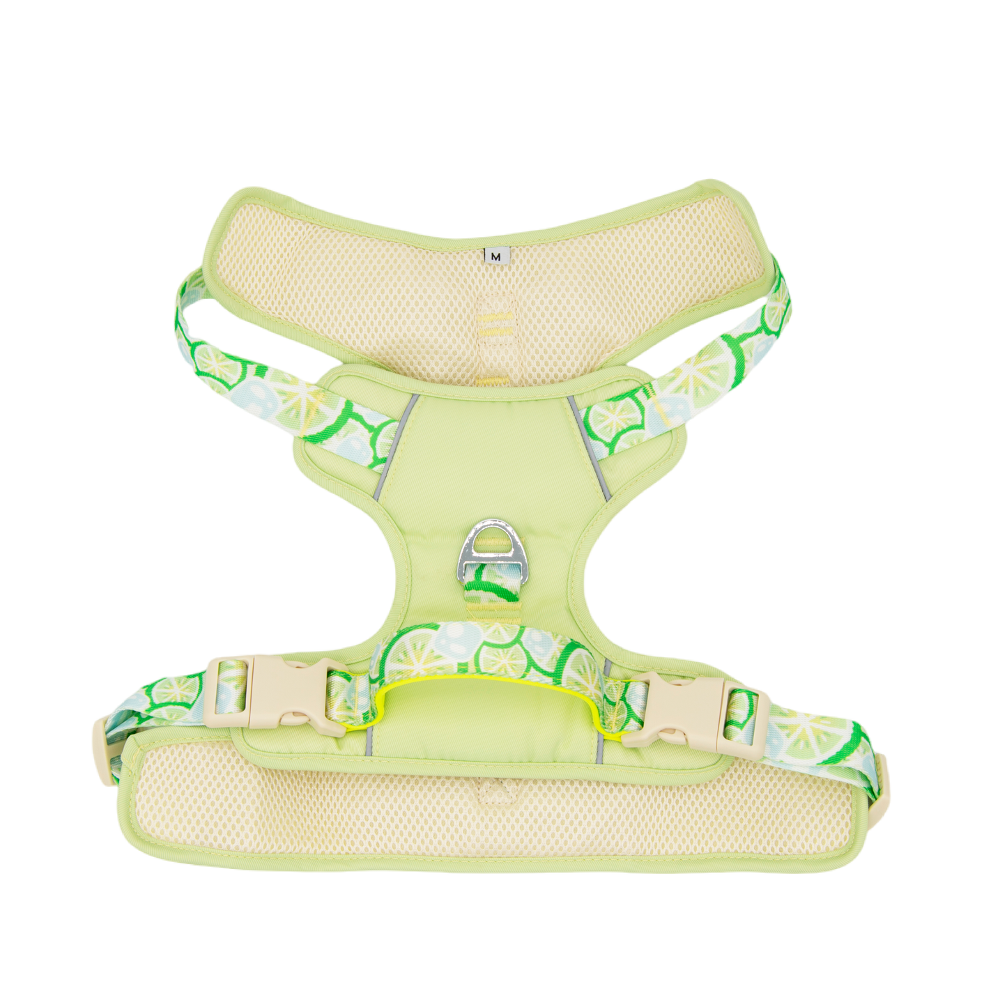 Dog Summer Fruit Breathable Harness & Leash Set(Lemon Green)