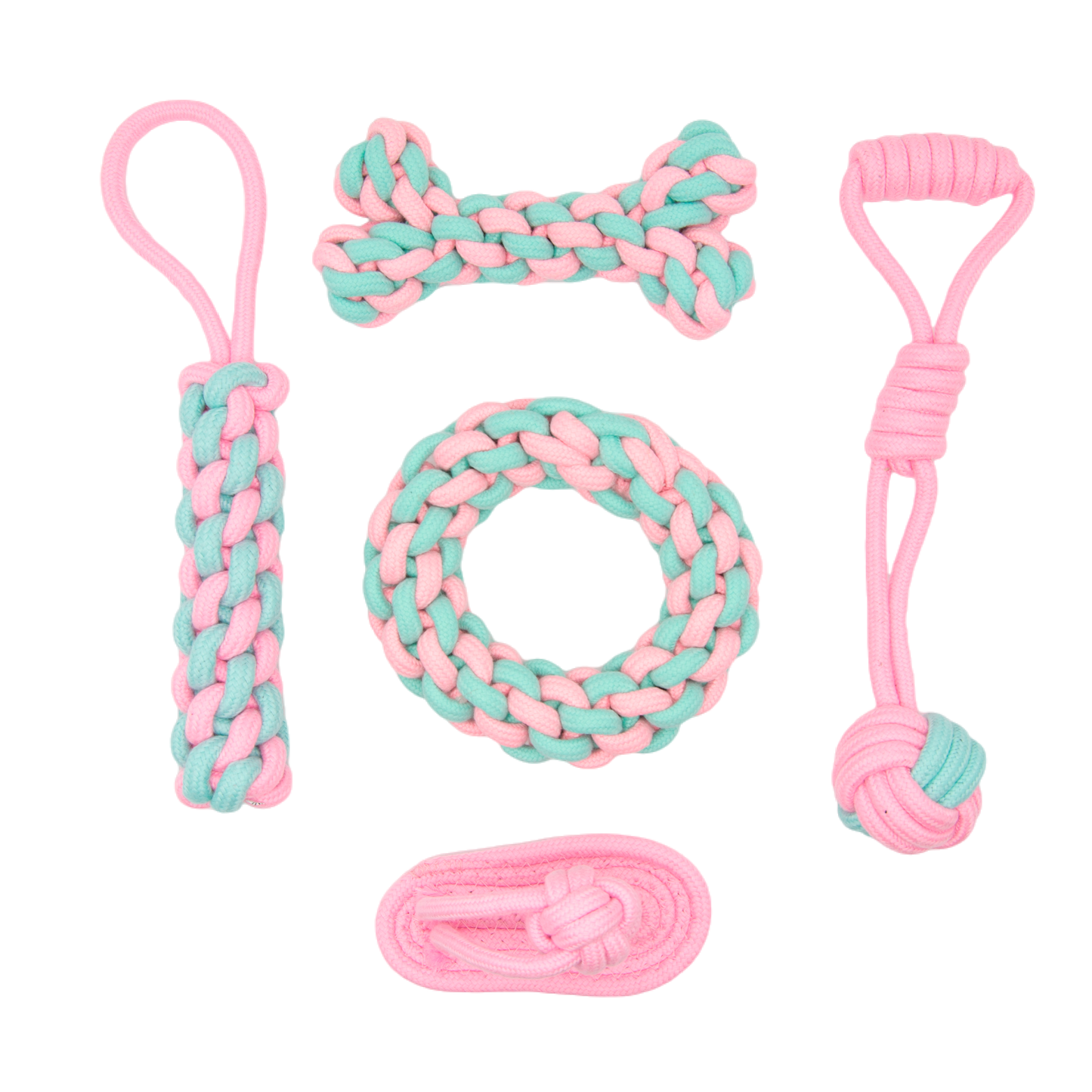 Knot Rope Dog Toy, Baby Pink and Blue Collection(Slippers)