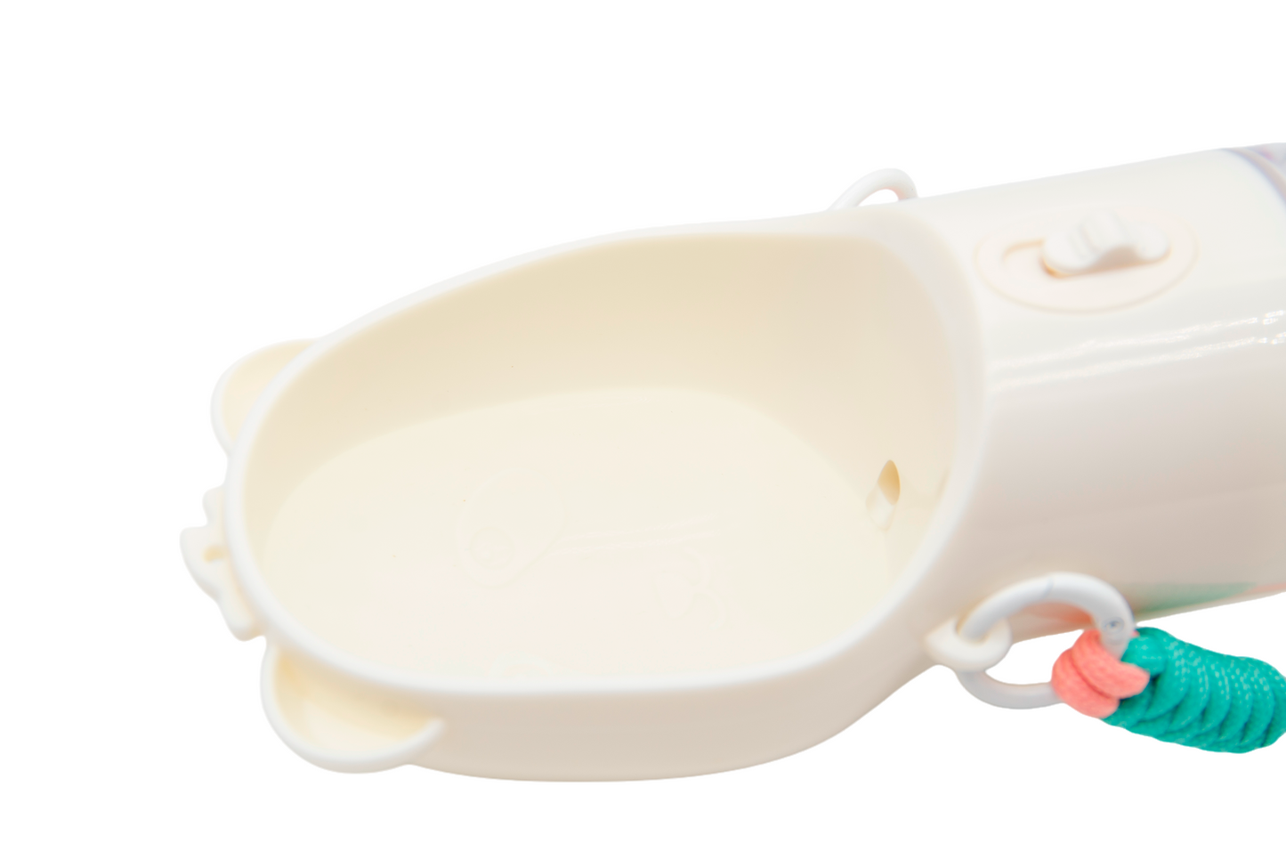 Portable Leak Proof Dog Water Bottle with Food Container(White)