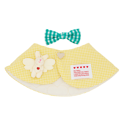 Plaid Dog Bandana(Lemon Yellow)