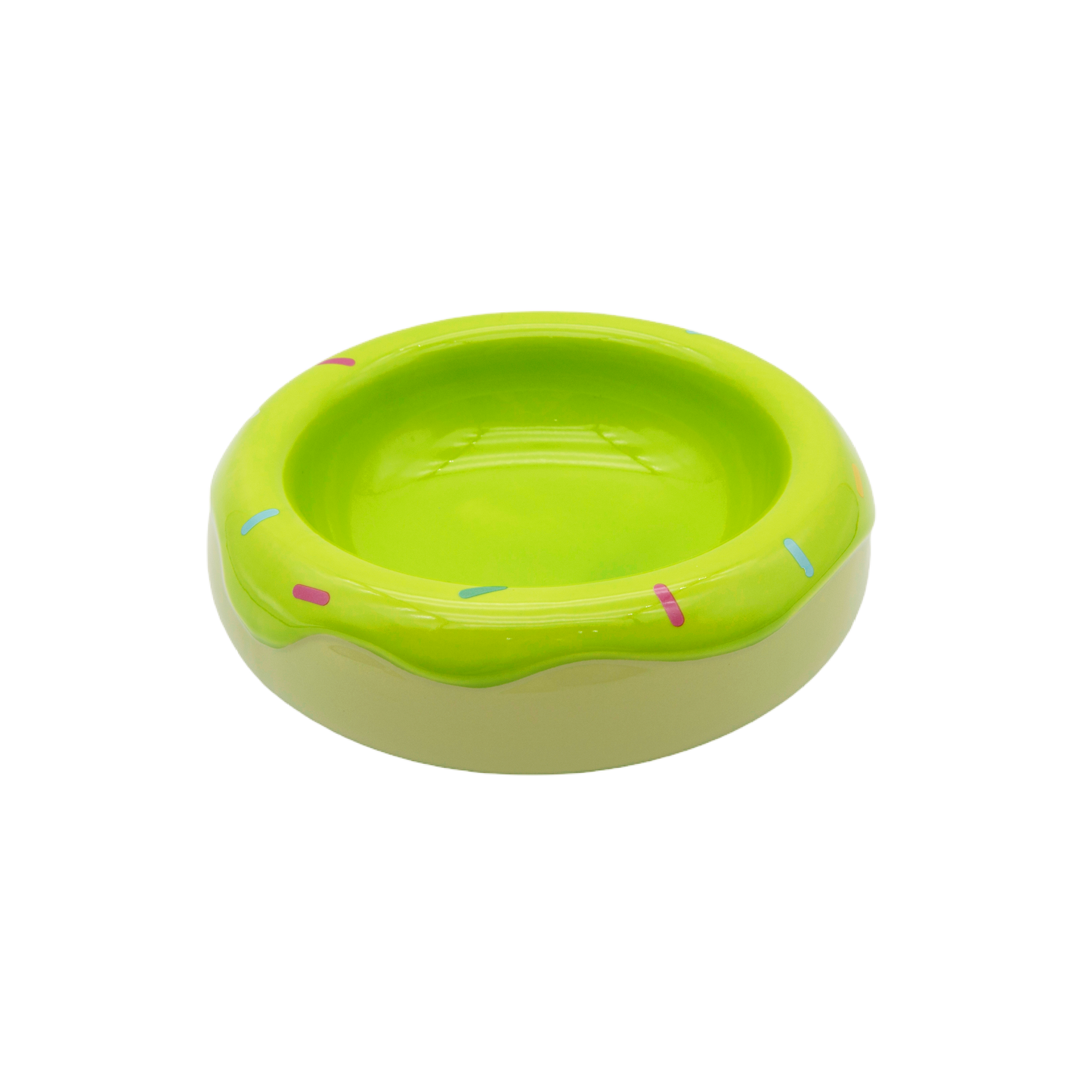 Donut Duo Ceramic Dog Bowl Set(Green)