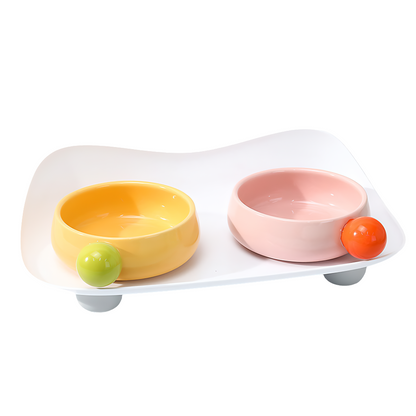 Candy Bean Ceramic Dog Bowl Set