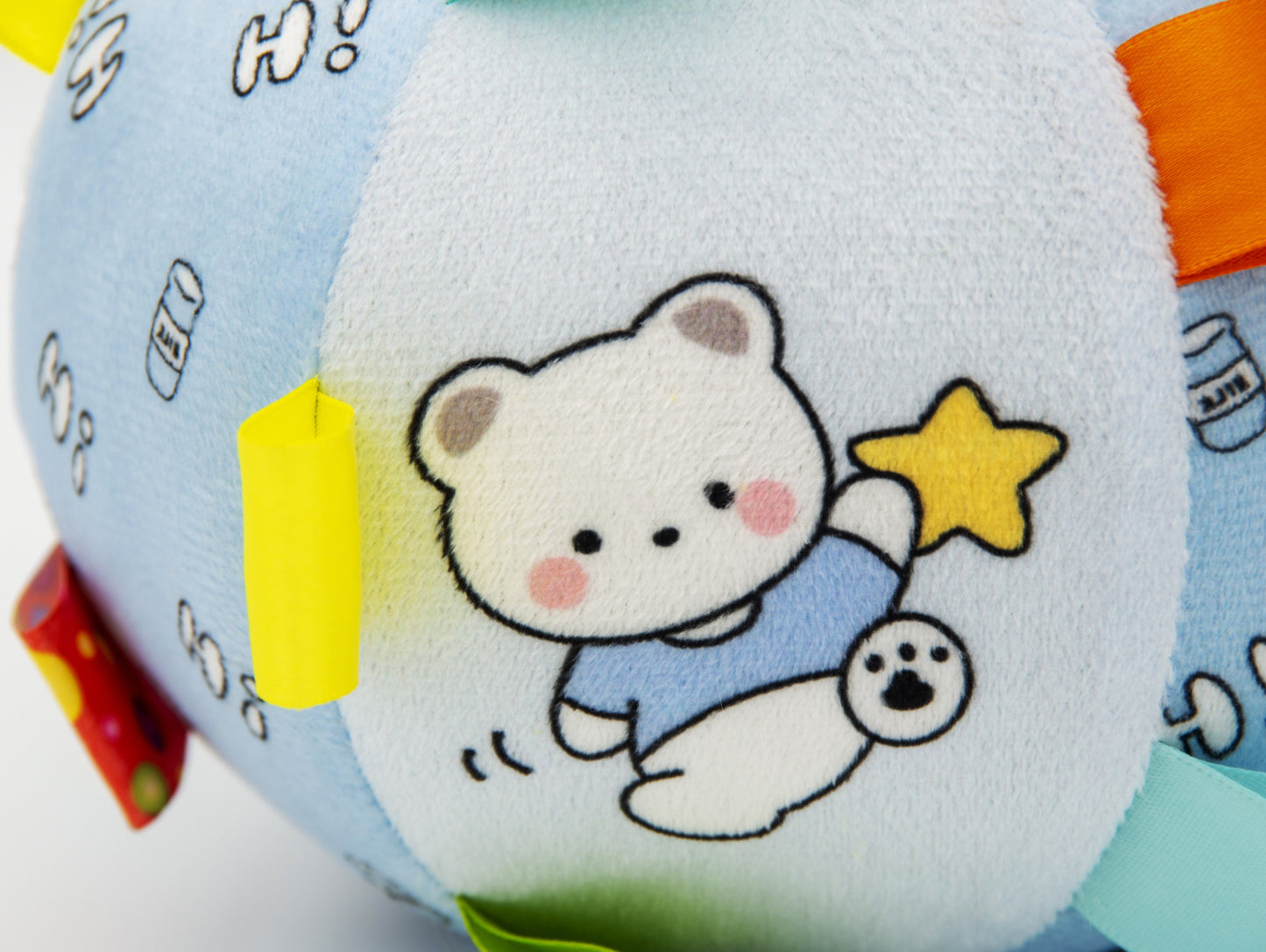 Blue Starry Bear Grab Tabs Ball Toy for Dogs
