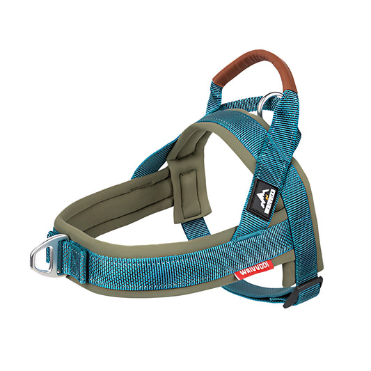 Heavy Duty Tactical Dog T-Harness for Medium & Large Dogs  (Peacock Blue)