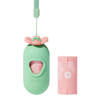 Dog Poop Bag Dispenser with Flora Scented Bags