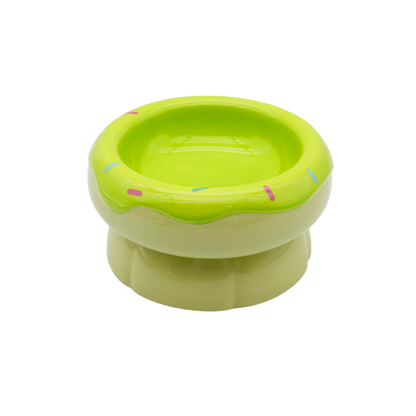 Donut Duo Ceramic Dog Bowl Set(Green)