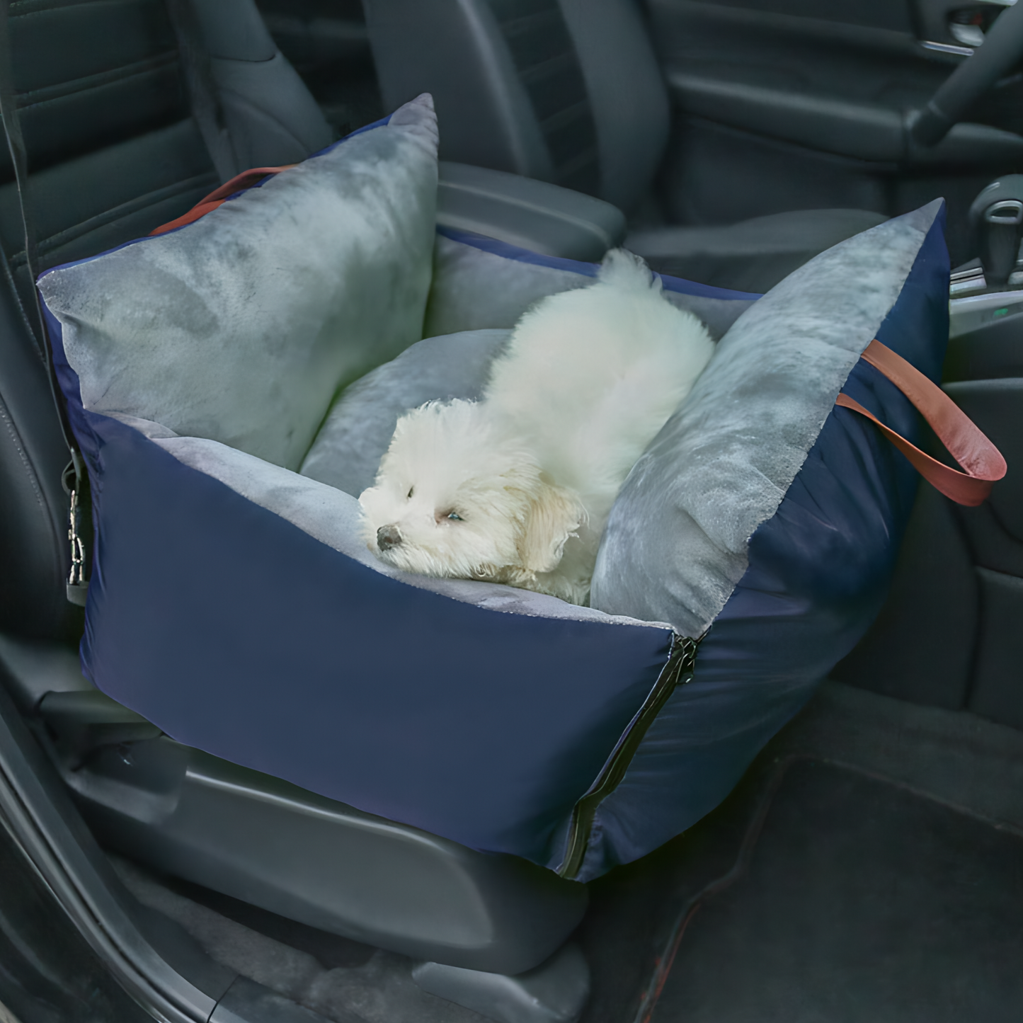 Portable Dog Car Seat, Booster Seat for Small and Medium Dogs(Navy Blue)
