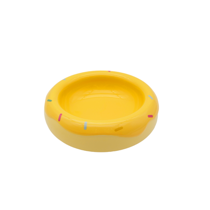 Donut Duo Ceramic Dog Bowl Set(Yellow)