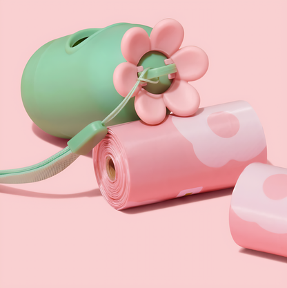 Dog Poop Bag Dispenser with Flora Scented Bags