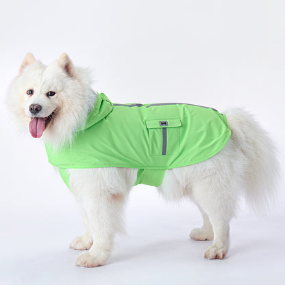 Waterproof Dog Raincoat for Medium & Large Dogs(Apple Green Green)