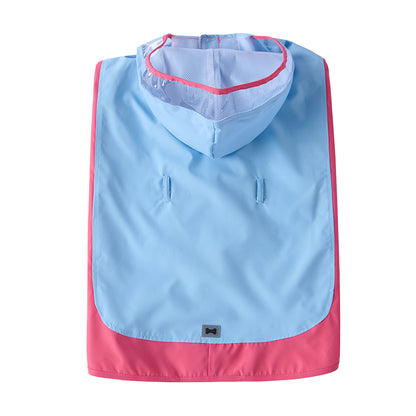 Waterproof Dog Raincoat for Medium & Large Dogs(Pink-Blue)