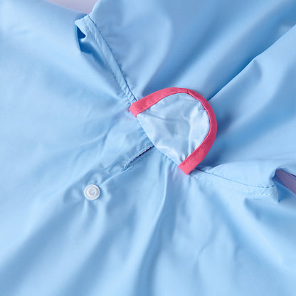 Waterproof Dog Raincoat for Medium & Large Dogs(Pink-Blue)