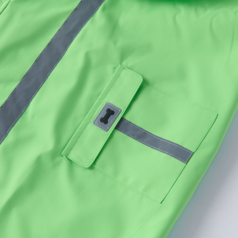 Waterproof Dog Raincoat for Medium & Large Dogs(Apple Green Green)