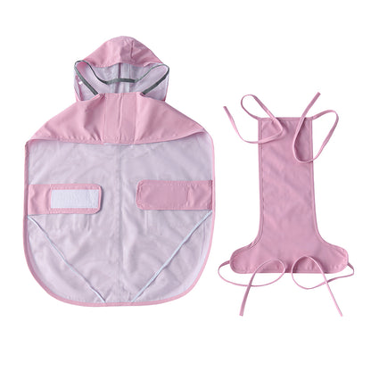 Waterproof Dog Raincoat for Medium & Large Dogs(Blossom Pink)